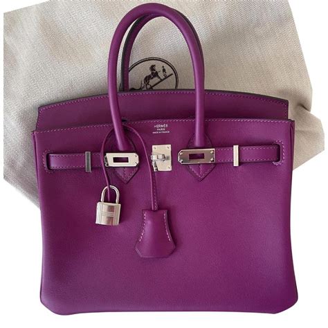 hermes purple leather